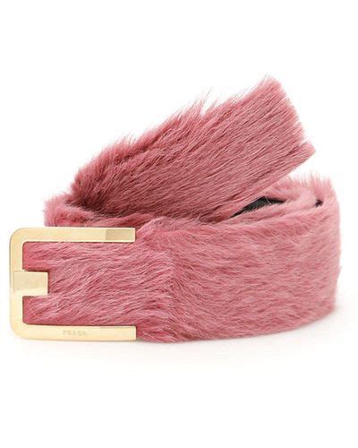 prada fur belt pink|pink Prada sandals.